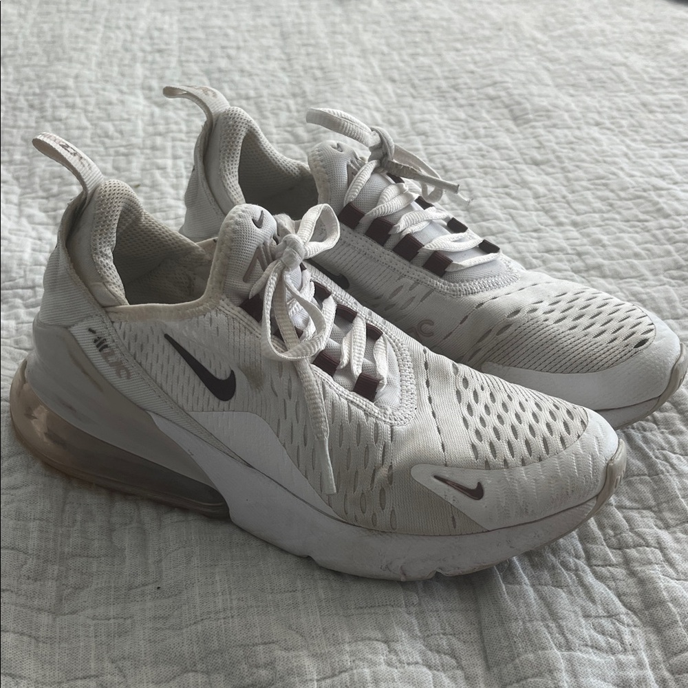 Nike Air Max 270 Cream and Brown Sneakers